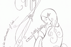 To Be Instruments of LoveIndividual card (blank inside) in black ink on card stock with white envelope. Size 5x7.