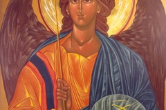 Archangel Michael<br>Full color print on cover stock, matte finish paper. Print size 9 x 10 3/4.