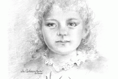 TheresePrint of original drawing, in black and white on off-white linen cover paper. Print comes in two sizes, 3 3/4 x 5 1/2 and 7 x 10.