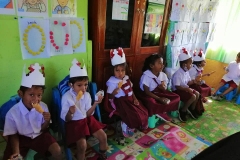 Celebrating Feast of Our Lady at Pre Escolar do Monte Carmelo Preschool