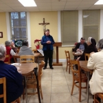 Sister Jane Remson speaking to the sisters