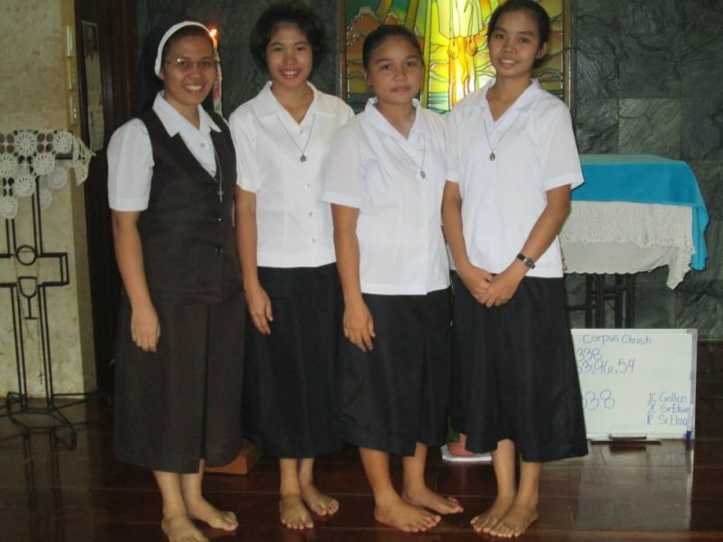 Postulants with Sister Elma