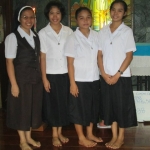 Postulants with Sister Elma