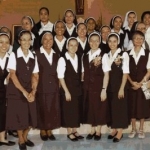 Sr. Lawrence with the newly professed sisters