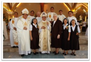 sisters with Archbishop Rolando Joven Tria Tirona