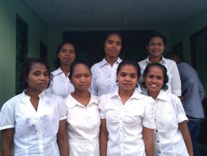 Back from left: Luisa deJesus, Natalia dosReis, and Ivonia Maia. Front from left: Margarita Soares, Joaquina Soares, Anita Lopes, and Amelia dosSantos.